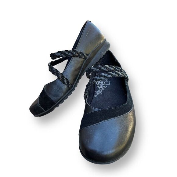 Aetrex Ada Braided Mary Jane Black Women's Flats Size 9-9.5 - Picture 6 of 11